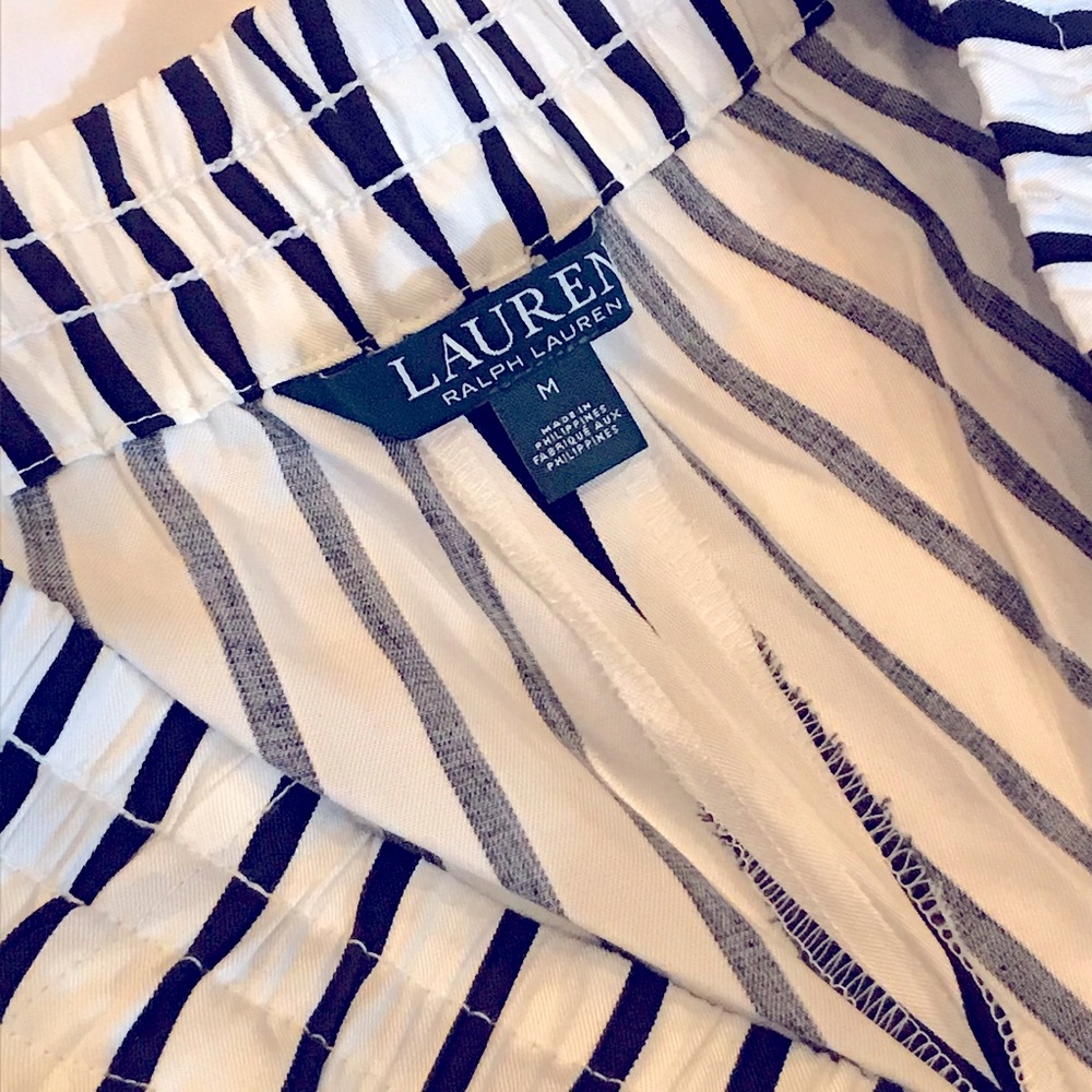Polo Ralph Lauren | Striped Twill Wide Leg Pant Size M - Picture 5 of 9